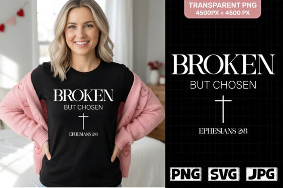 Broken but Chosen Christian SVG for T-Shirt Designs