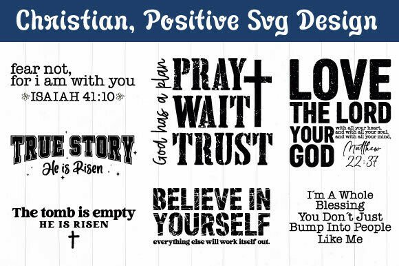 Christian Jesus Png, Positive Quotes Svg for T-Shirt Designs and Graphics