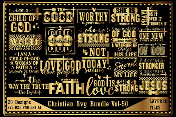 Christian Svg Bundle Vol-50: Perfect for T-Shirt Designs and Graphics