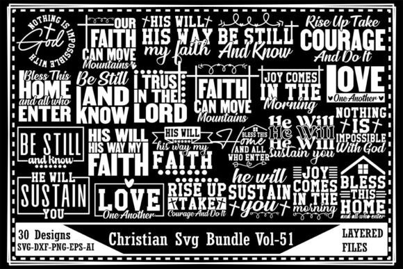 Christian Svg Bundle Vol-51: Perfect for T-Shirt Designs and Graphics