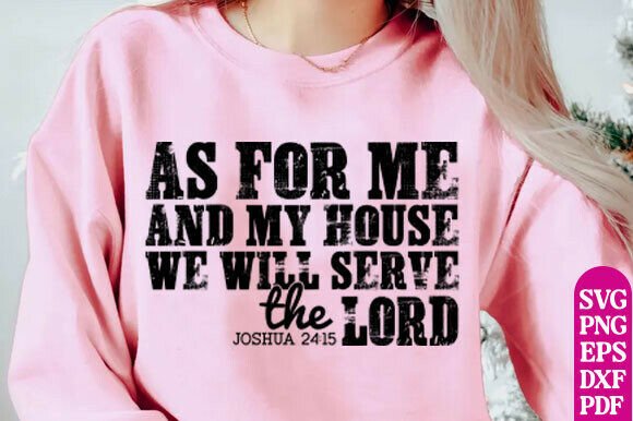 Enhancing Christian Blog Graphics with As for Me and My House SVG