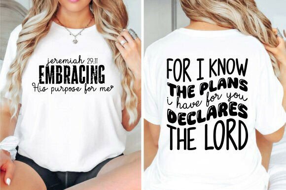 Jeremiah 29:11 SVG for T-Shirt Designs and Graphics