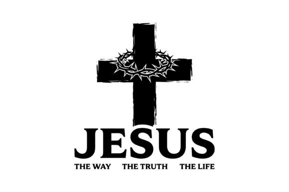 Jesus Cross Way Truth Life: Perfect for T-Shirt Designs and Graphics