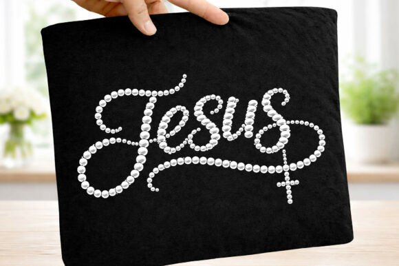 Jesus Faux Pearls Faith Png for T-Shirt Designs