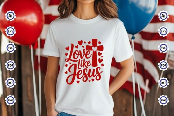 Love Like Jesus PNG T-Shirt Design: A Versatile Graphic Asset
