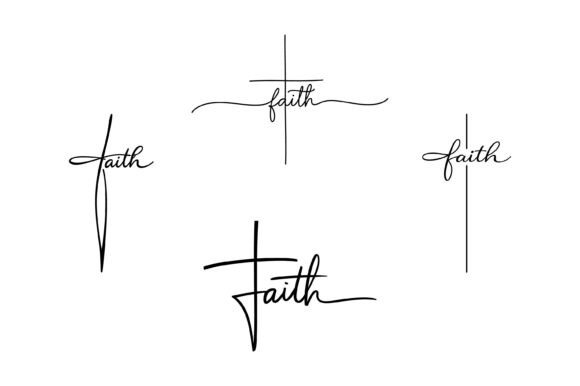 Review: Faith Cross Handwritten Christian Graphics for T-Shirts