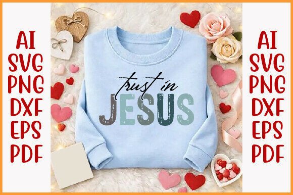 Trust in Jesus PNG Design: A Faithful Embroidery Choice